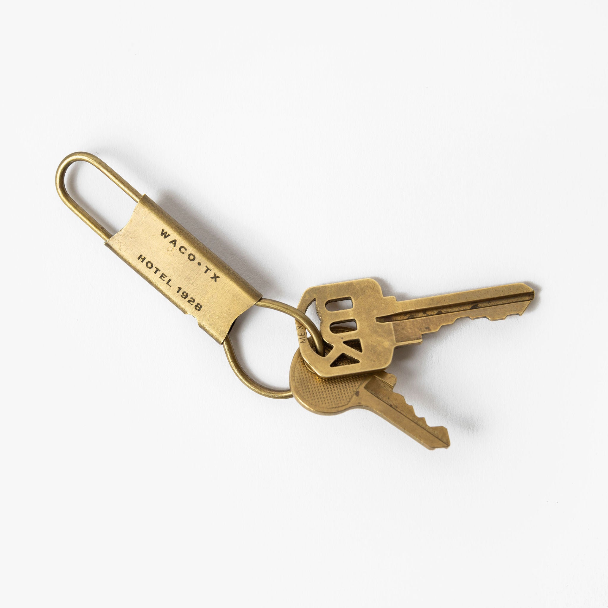 Hotel 1928 Brass Keyring