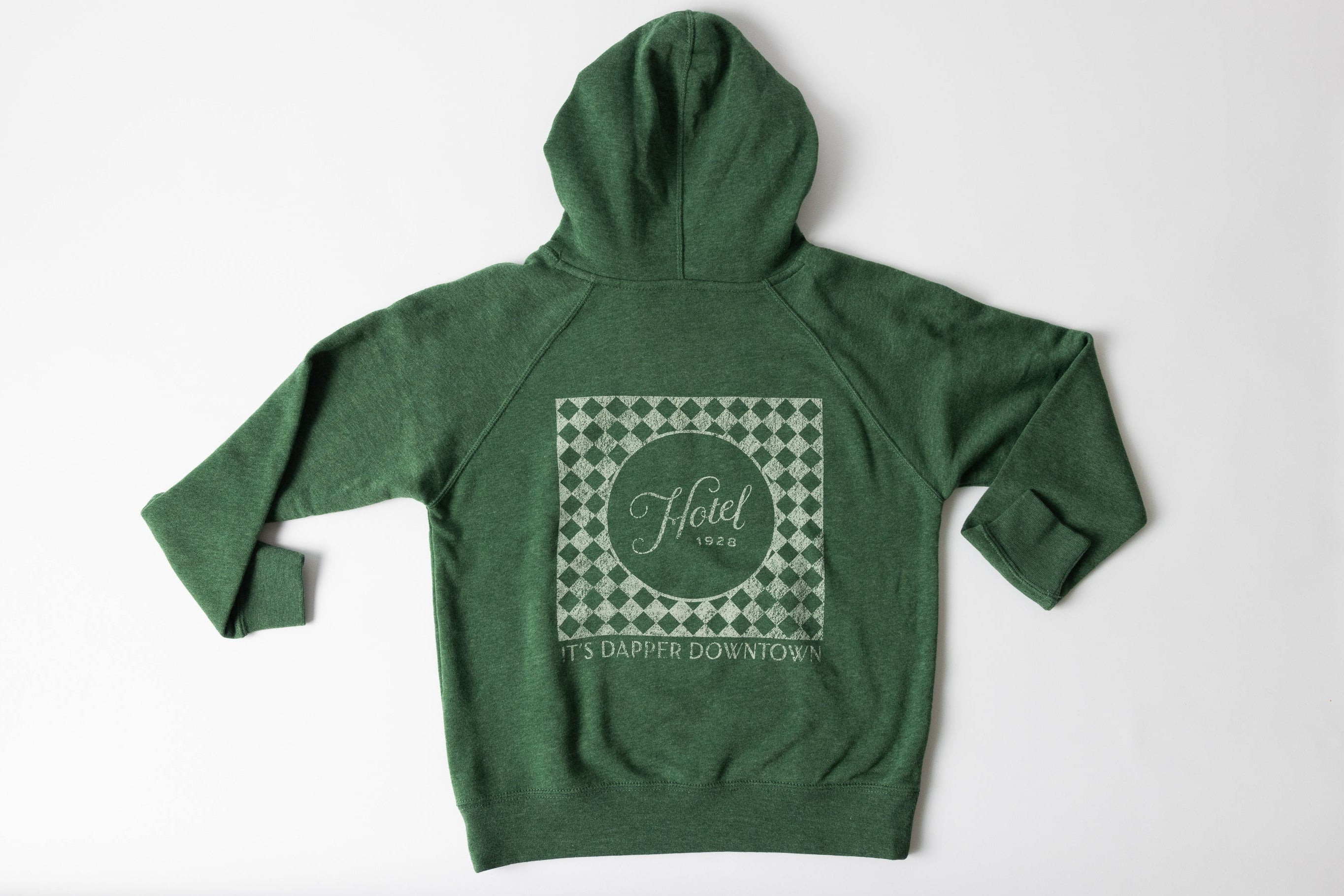 Hotel 1928 Dapper Downtown Checkered Kid's Green Hoodie