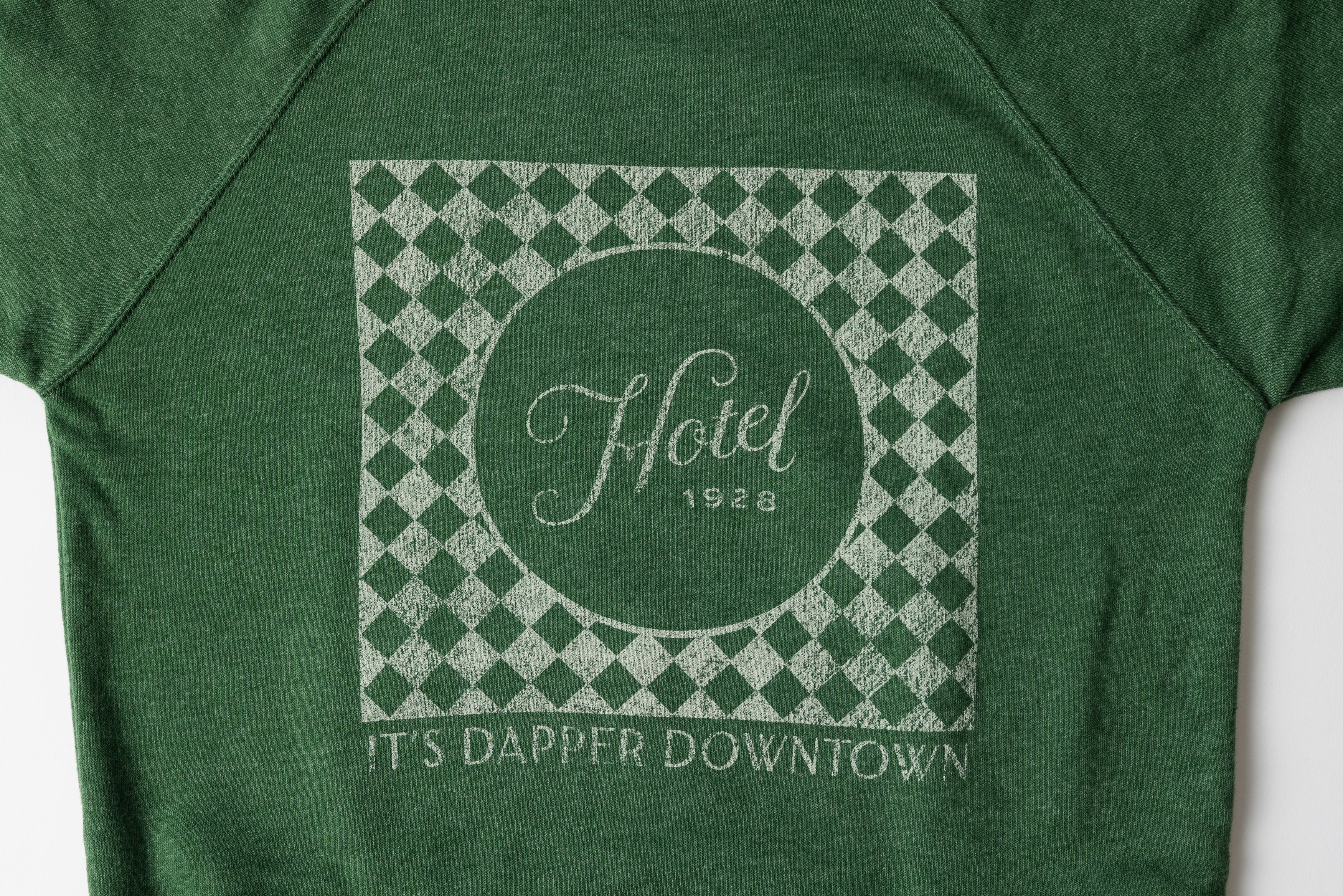 Hotel 1928 Dapper Downtown Checkered Kid's Green Hoodie